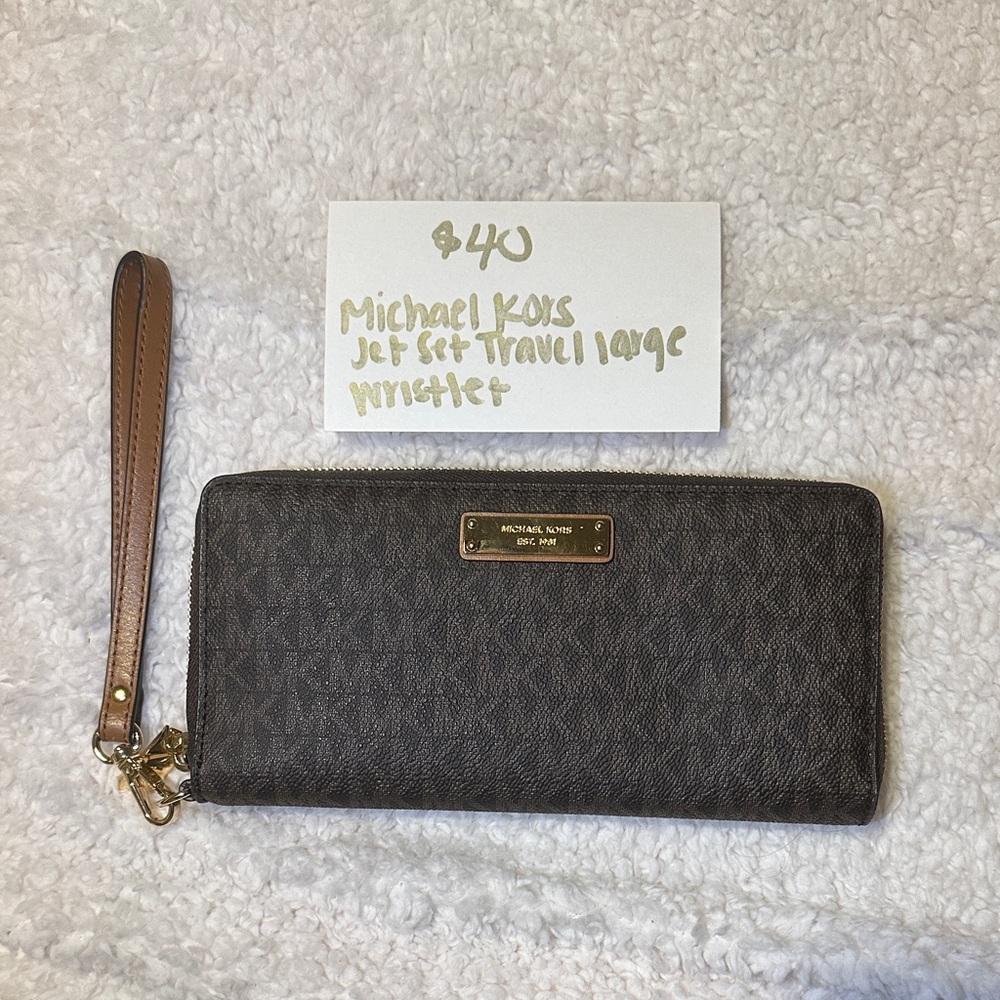 Michael Kors Dark Brown Wristlet
